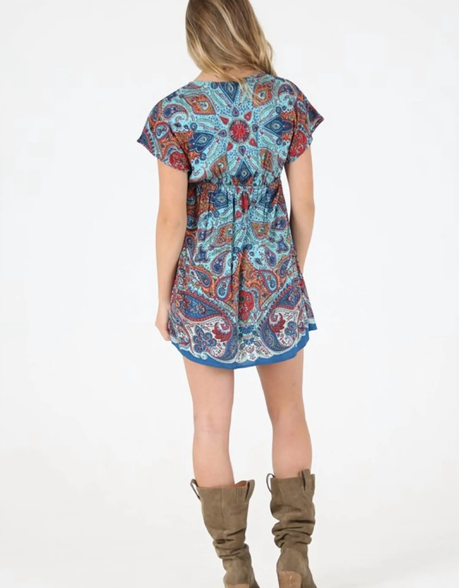 Angie - V-Neck Kimono Sleeve Dress