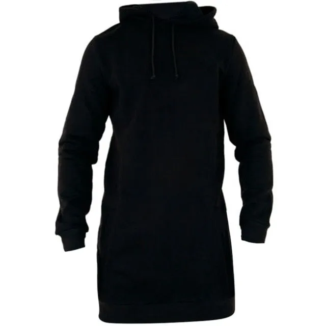 Autumn Winter Longline Fleecel Hoodies Men Hooded Sweatshirt Male Casual Hip Hop Hoody Tracksuit Pullover Solid Design Plus Size