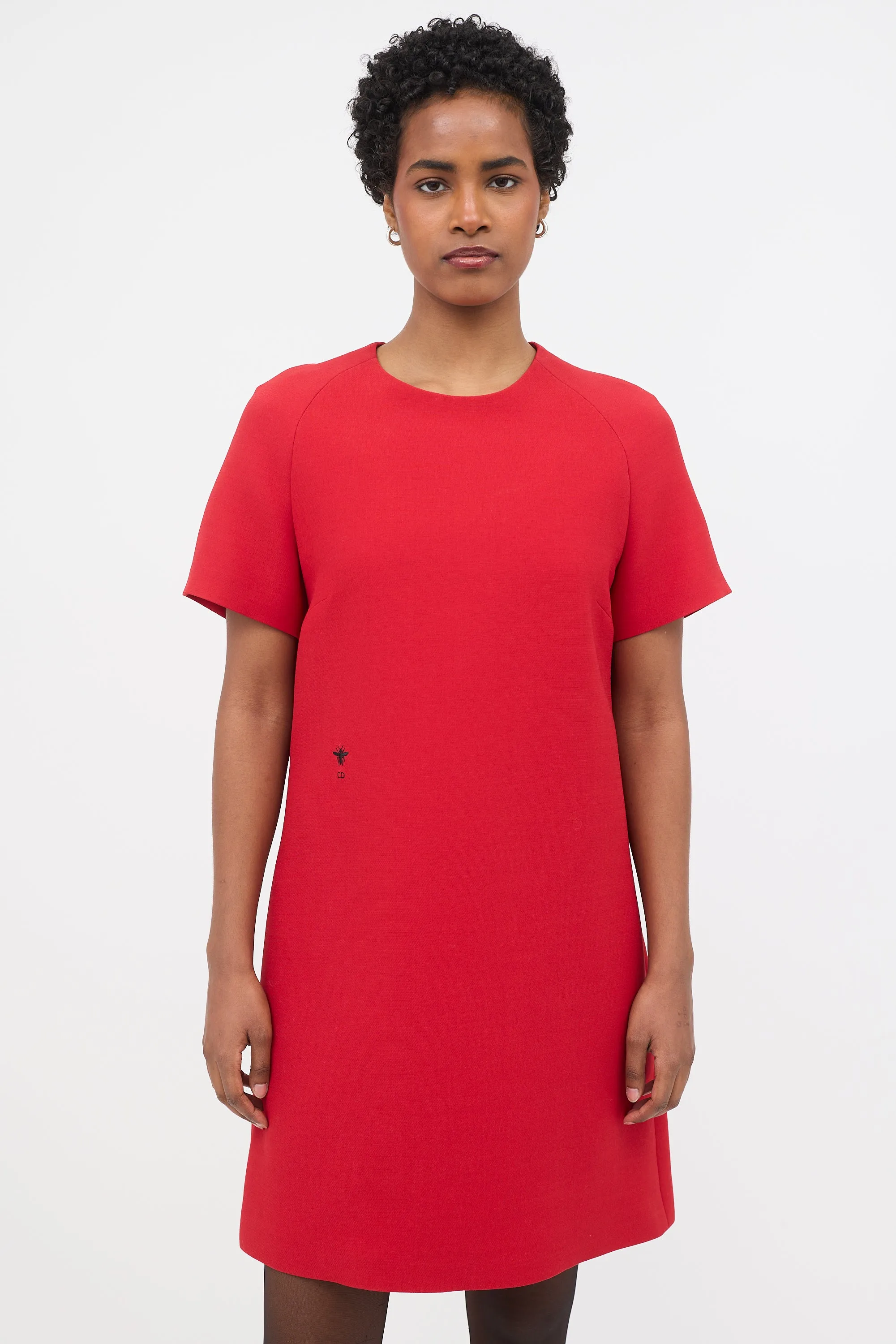 Bee Embroidered Shift Dress