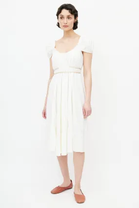 Beige Ruffle Empire Dress