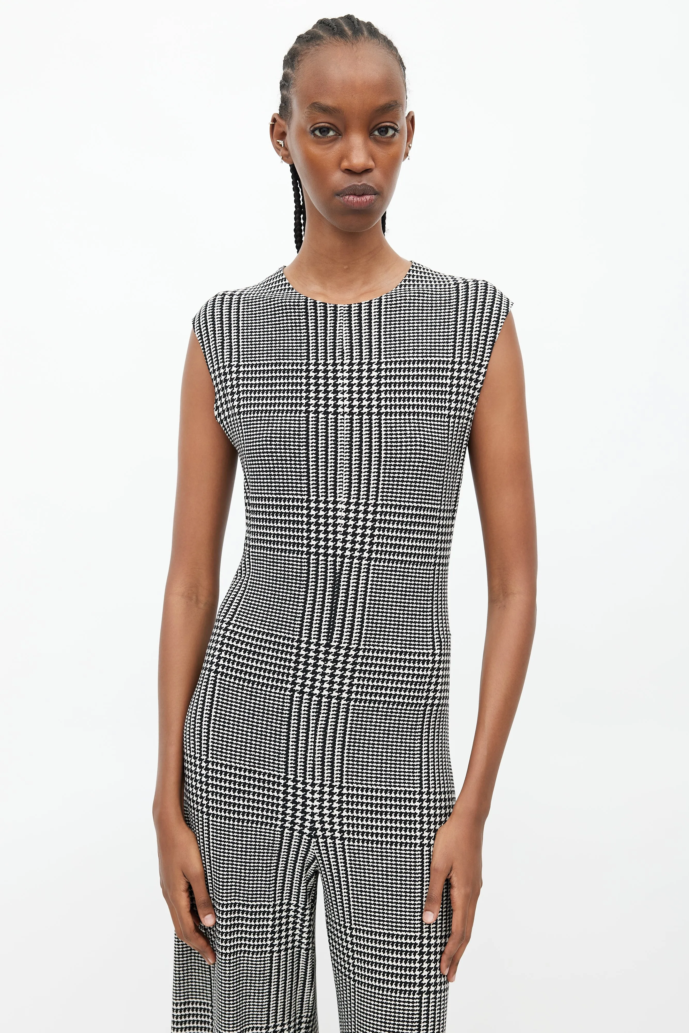 Black & White Houndstooth Jumpsuit