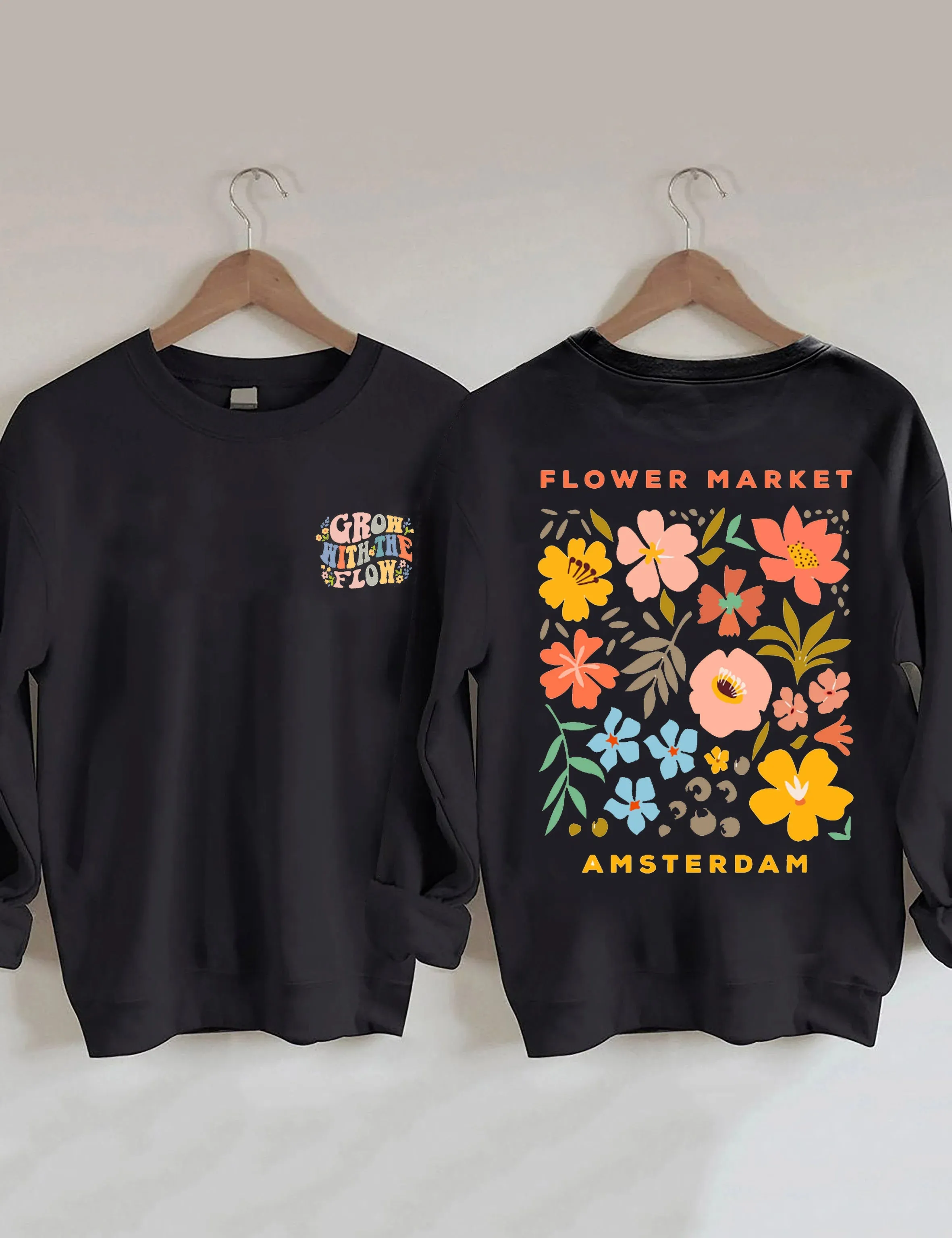 Boho Wildflower Crewneck Sweatshirt