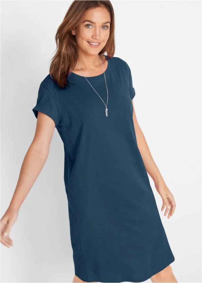 Bpc Bonprix Collection Shift Jersey Dress, Blue