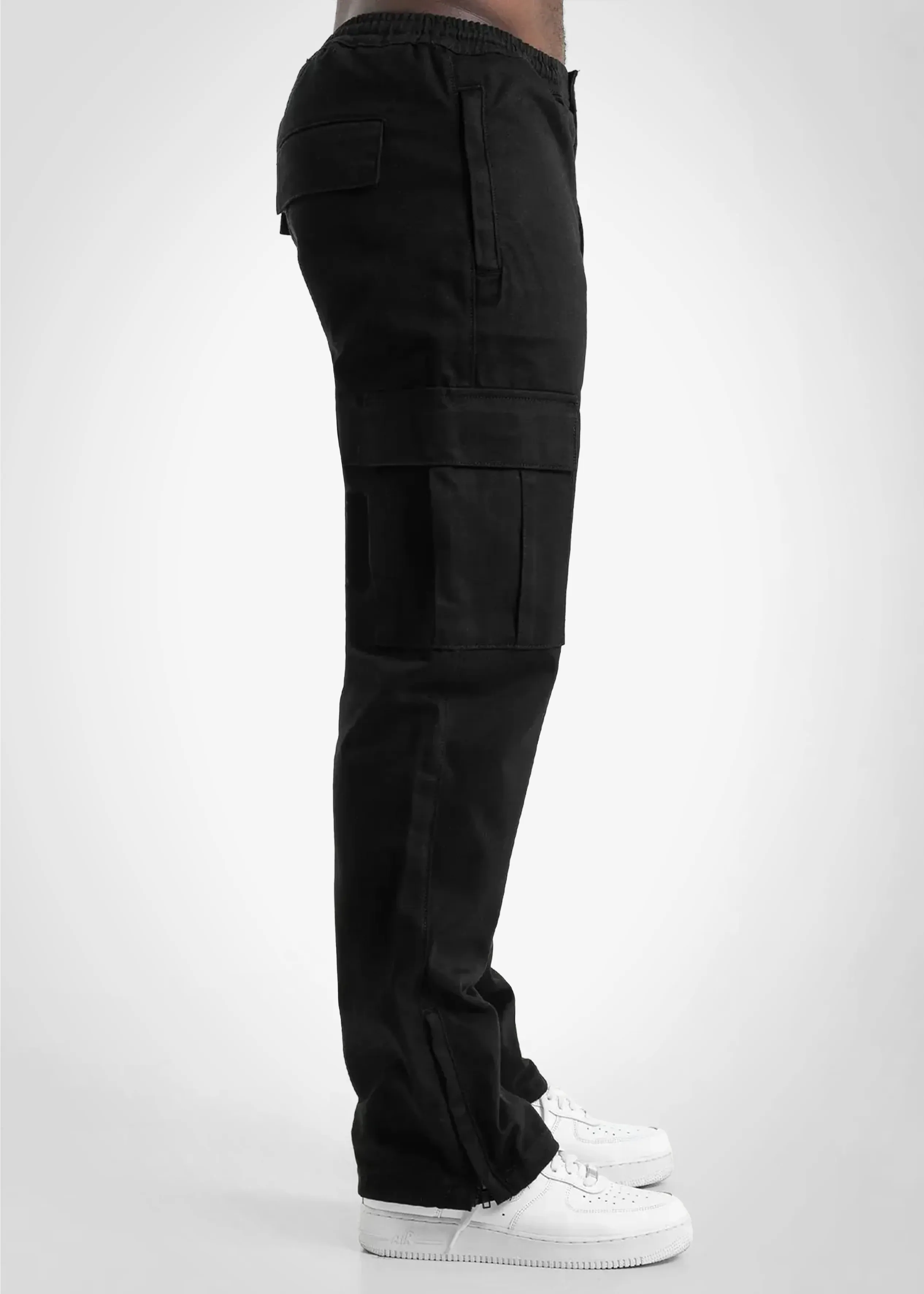 Cargo Pants Straight Leg - Black