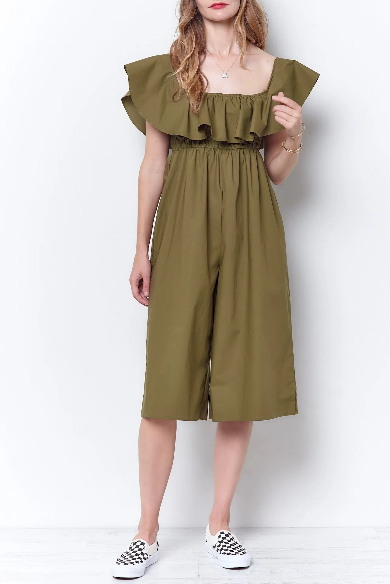 ESTRELLE Ruffle Jumpsuit - Poplin