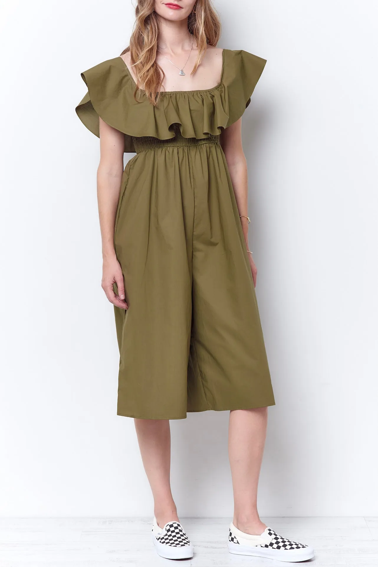 ESTRELLE Ruffle Jumpsuit - Poplin