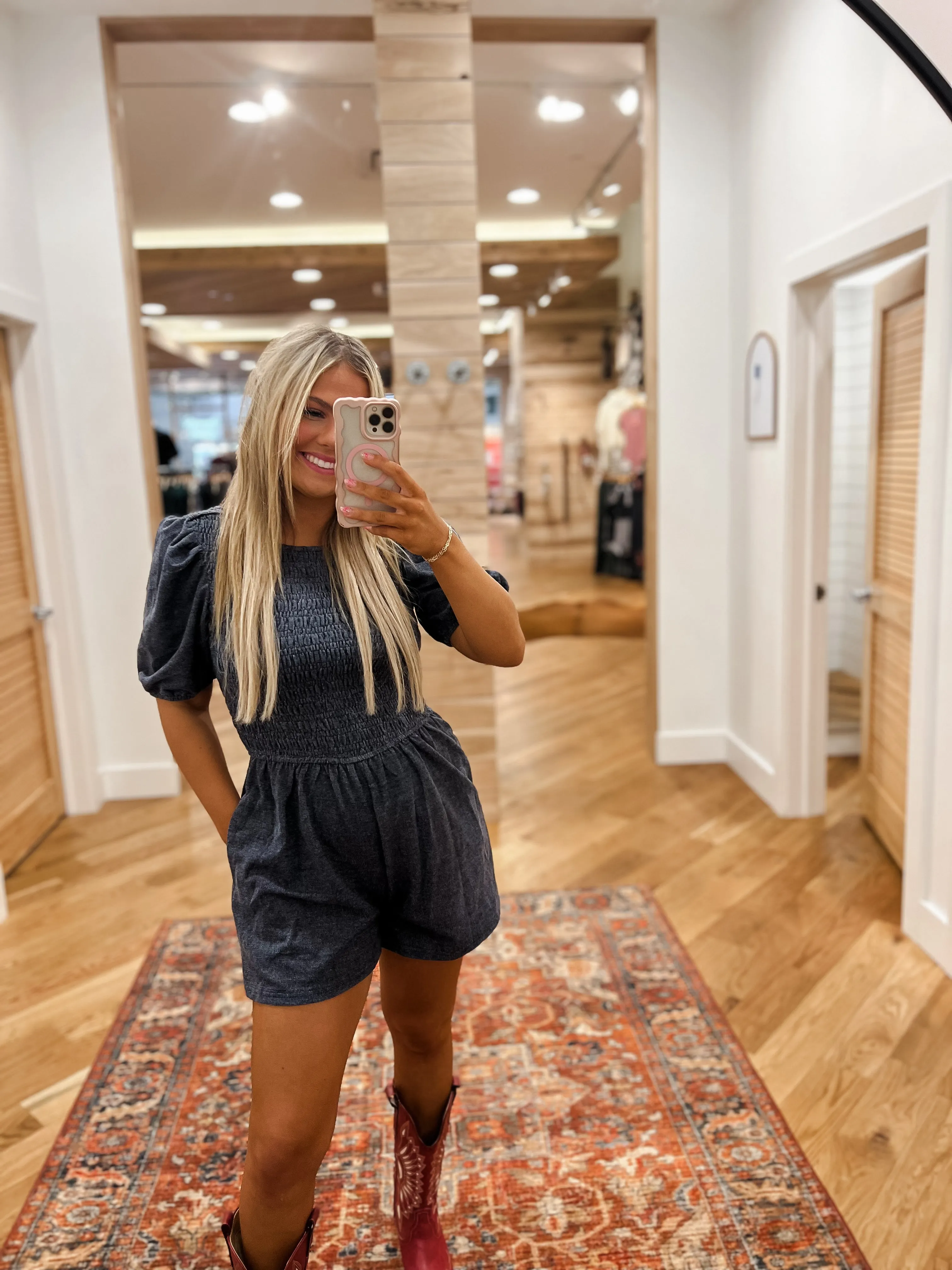 Laney Dark Blue Romper