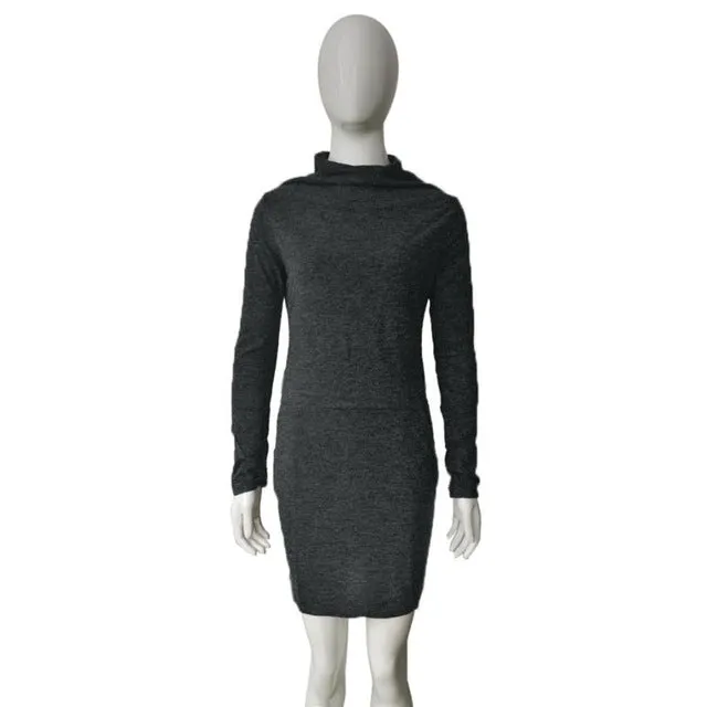 Office Dress Package Hip Slim Mini Pencil Business Women Winter Dress Solid Color Sheath Clothing Vestido Festa