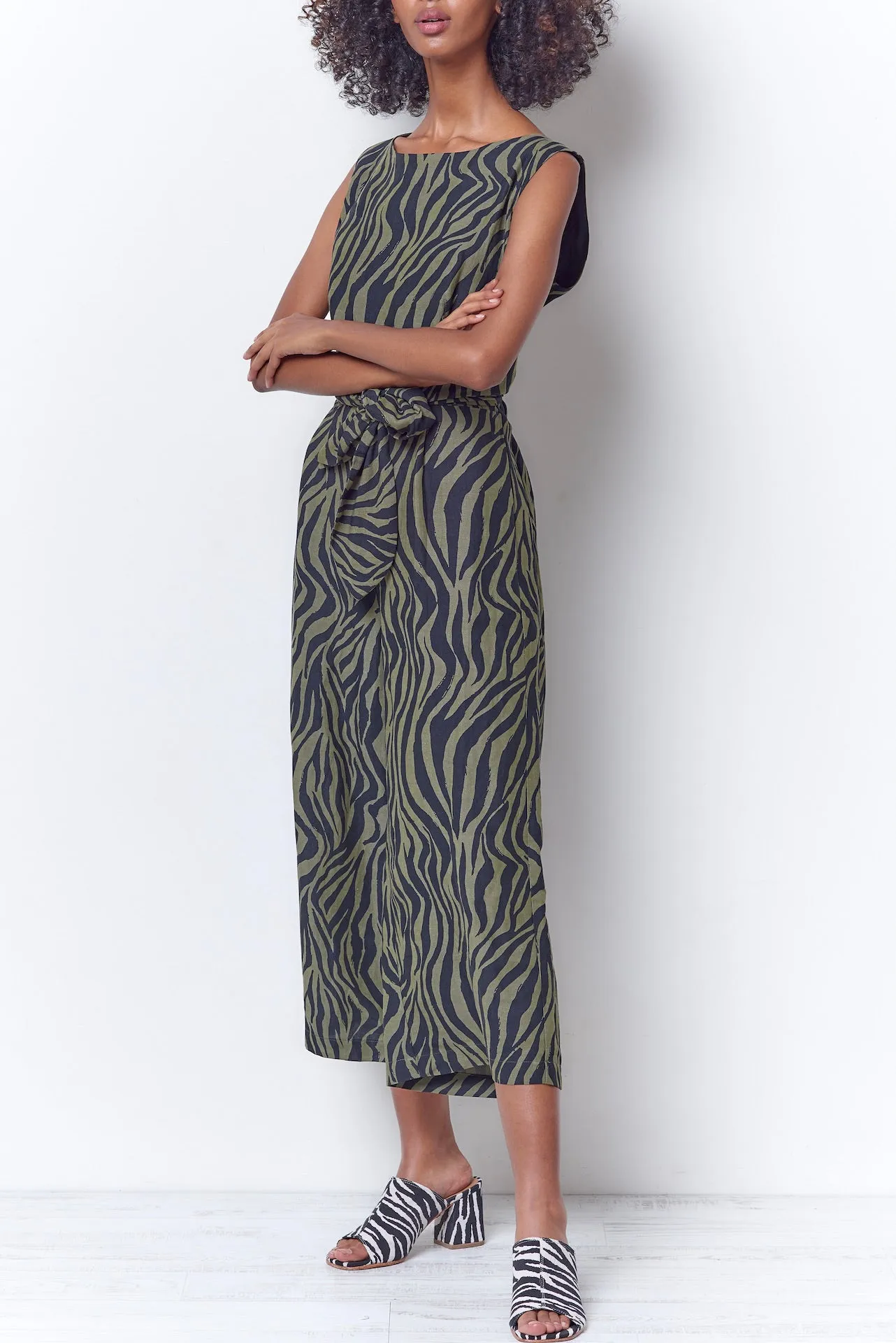 ONYX Wrap Jumpsuit - Zebra