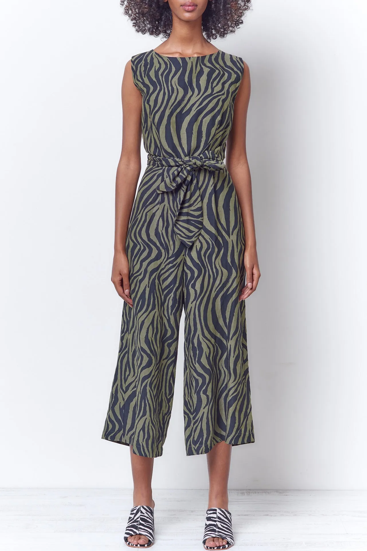 ONYX Wrap Jumpsuit - Zebra