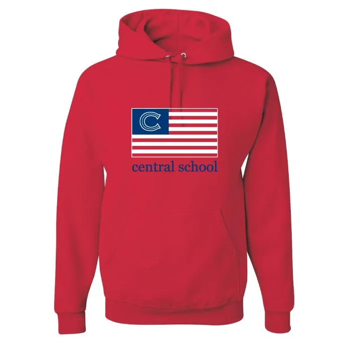 PULLOVER HOODED SWEATSHIRT / RED