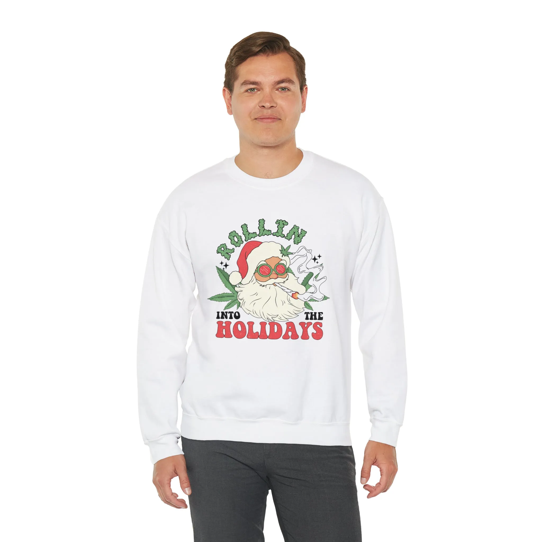 Rolling In The Holidays Christmas | Crewneck Sweatshirt | Unisex Crewneck Sweatshirt |