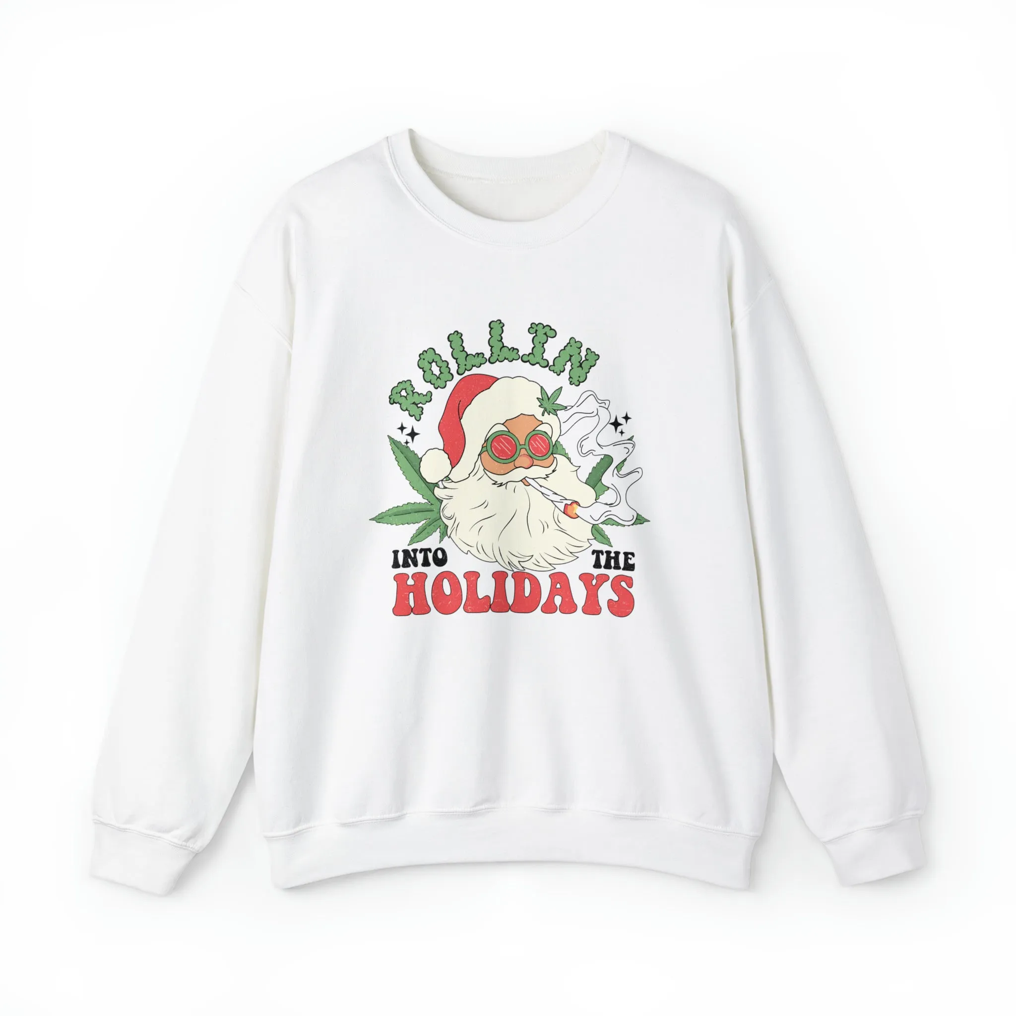 Rolling In The Holidays Christmas | Crewneck Sweatshirt | Unisex Crewneck Sweatshirt |