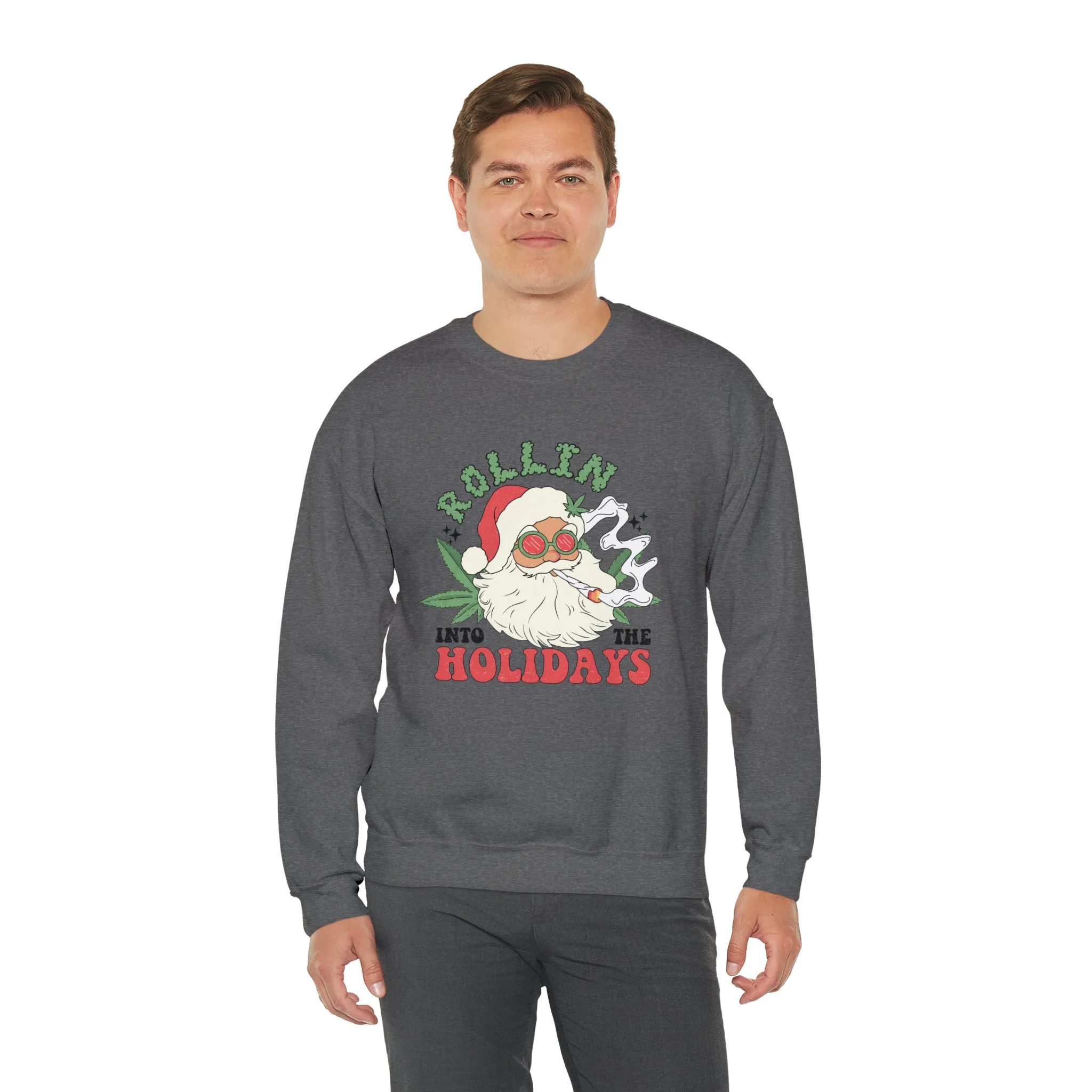 Rolling In The Holidays Christmas | Crewneck Sweatshirt | Unisex Crewneck Sweatshirt |