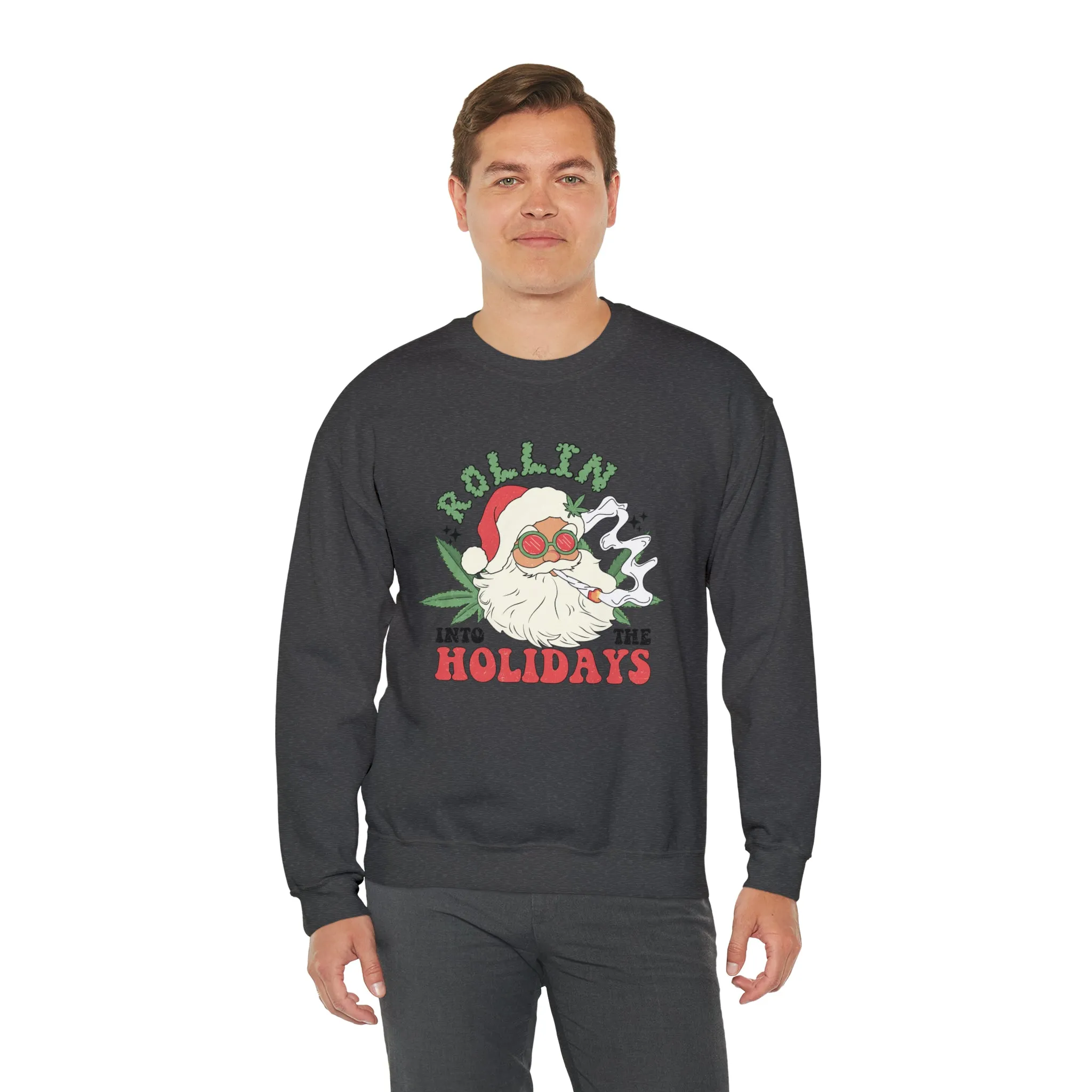Rolling In The Holidays Christmas | Crewneck Sweatshirt | Unisex Crewneck Sweatshirt |