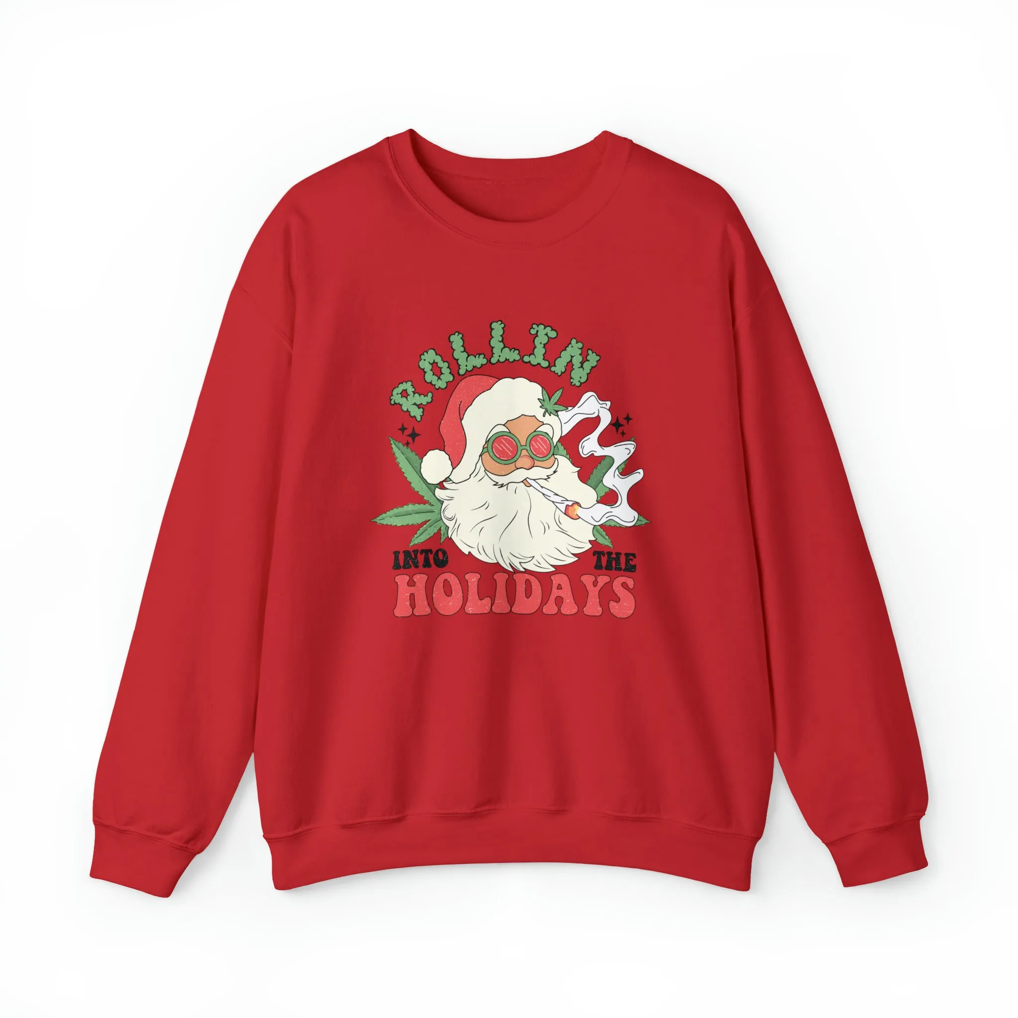 Rolling In The Holidays Christmas | Crewneck Sweatshirt | Unisex Crewneck Sweatshirt |