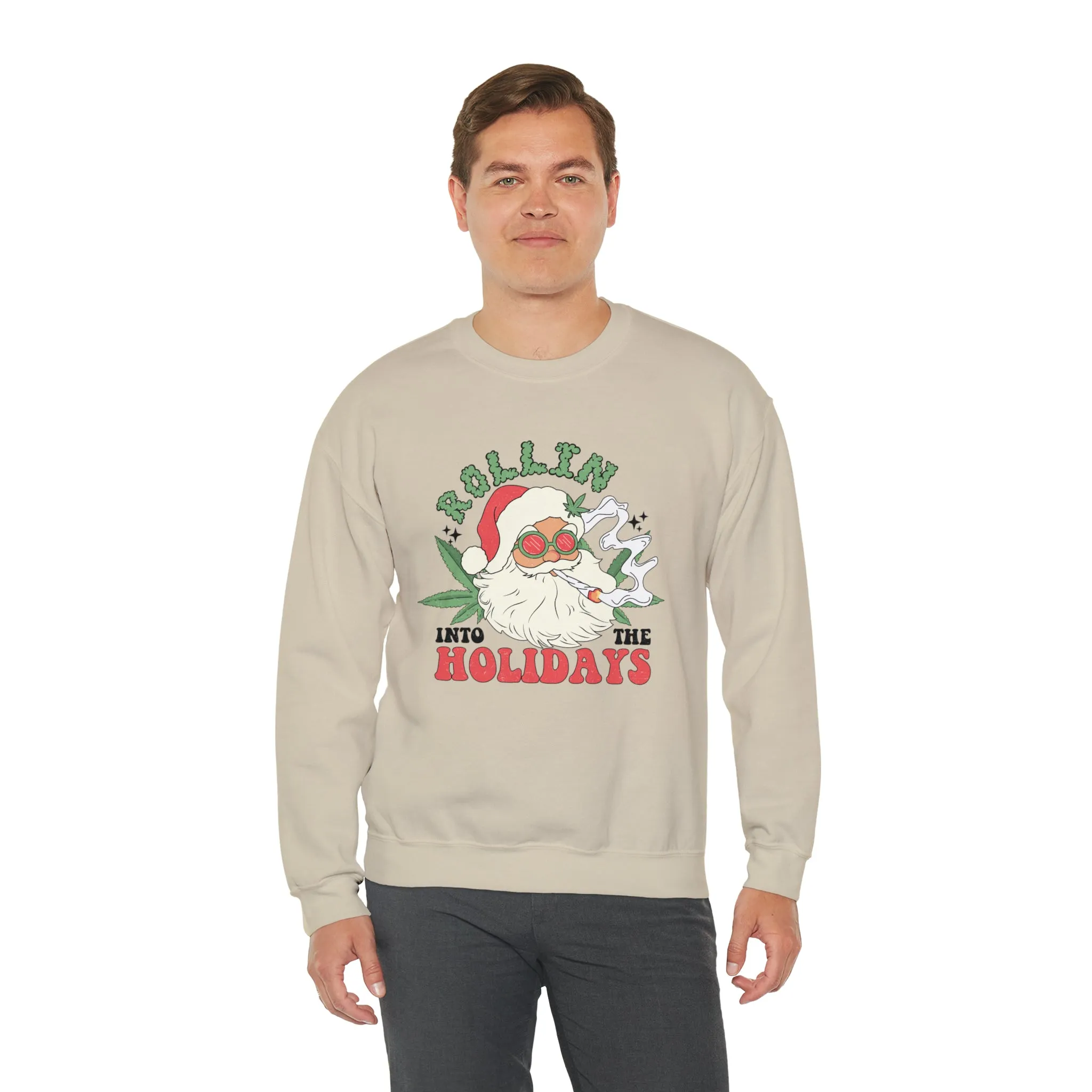 Rolling In The Holidays Christmas | Crewneck Sweatshirt | Unisex Crewneck Sweatshirt |