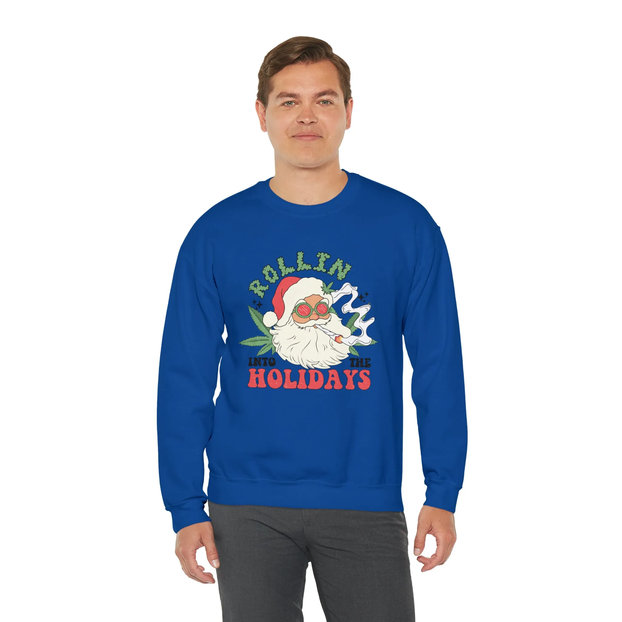 Rolling In The Holidays Christmas | Crewneck Sweatshirt | Unisex Crewneck Sweatshirt |