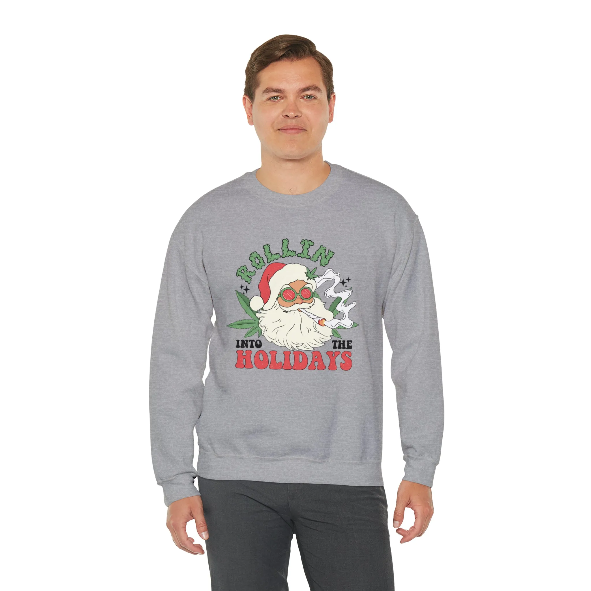 Rolling In The Holidays Christmas | Crewneck Sweatshirt | Unisex Crewneck Sweatshirt |