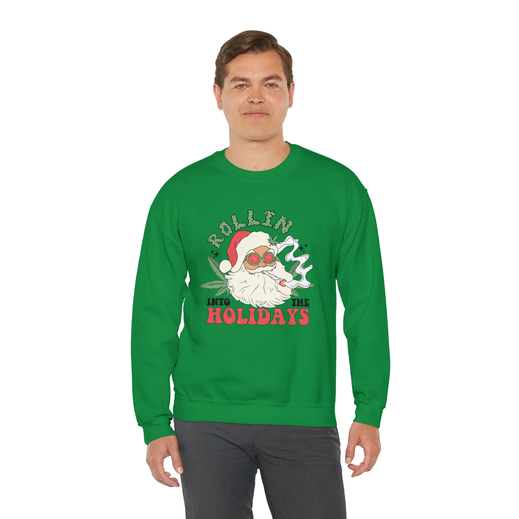 Rolling In The Holidays Christmas | Crewneck Sweatshirt | Unisex Crewneck Sweatshirt |