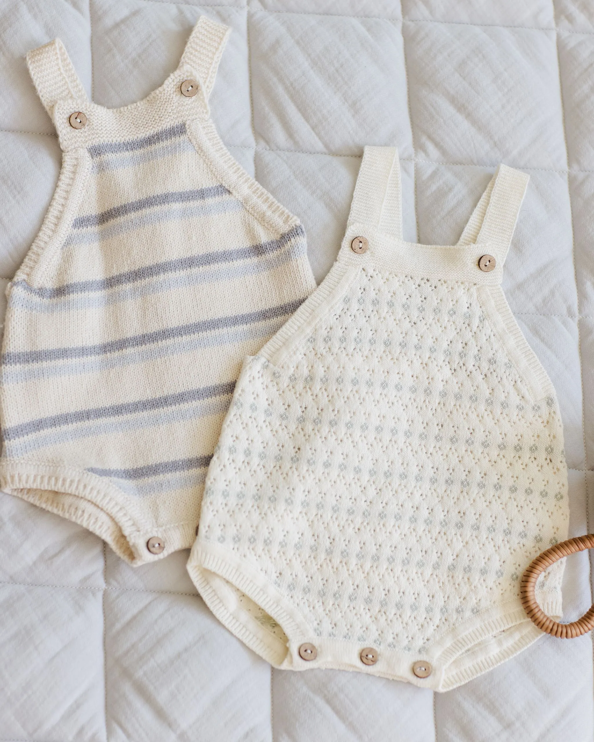 Tatum Romper - Blue Stripe